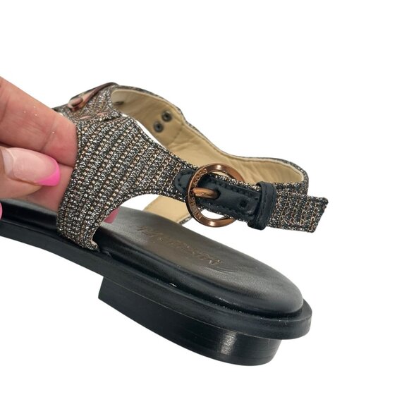 Michael Kors Plate Womens Copper/silver Shimmer Thong Sandals Size 6M- NWOT - Picture 5 of 11